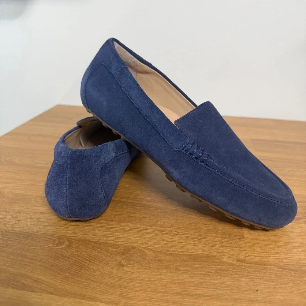 ABEO Harbor 3880 Womens Navy Blue Suede Driving Loafers Flats Size 7.5 Neutral